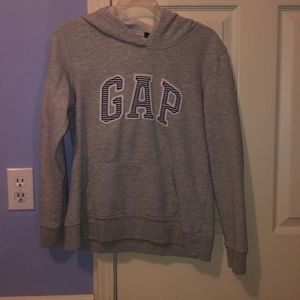 Navy Striped and Grey Gap Hoodie